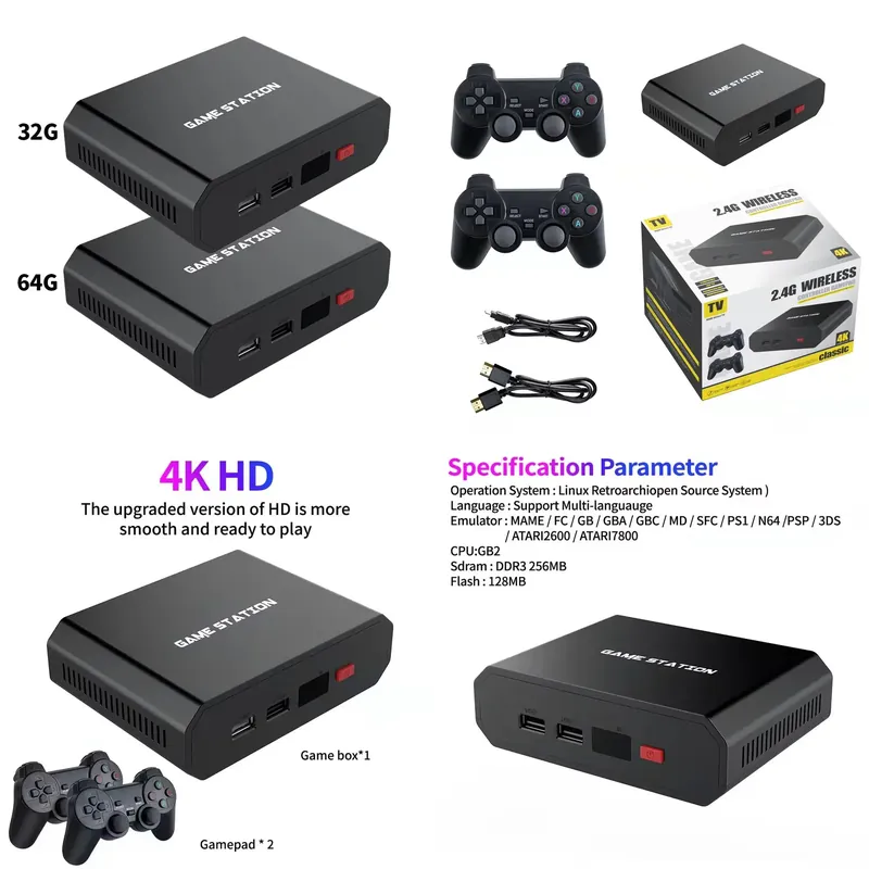 Gaming Console And Controller - M8plus HD 비디오 게임 콘솔 박스