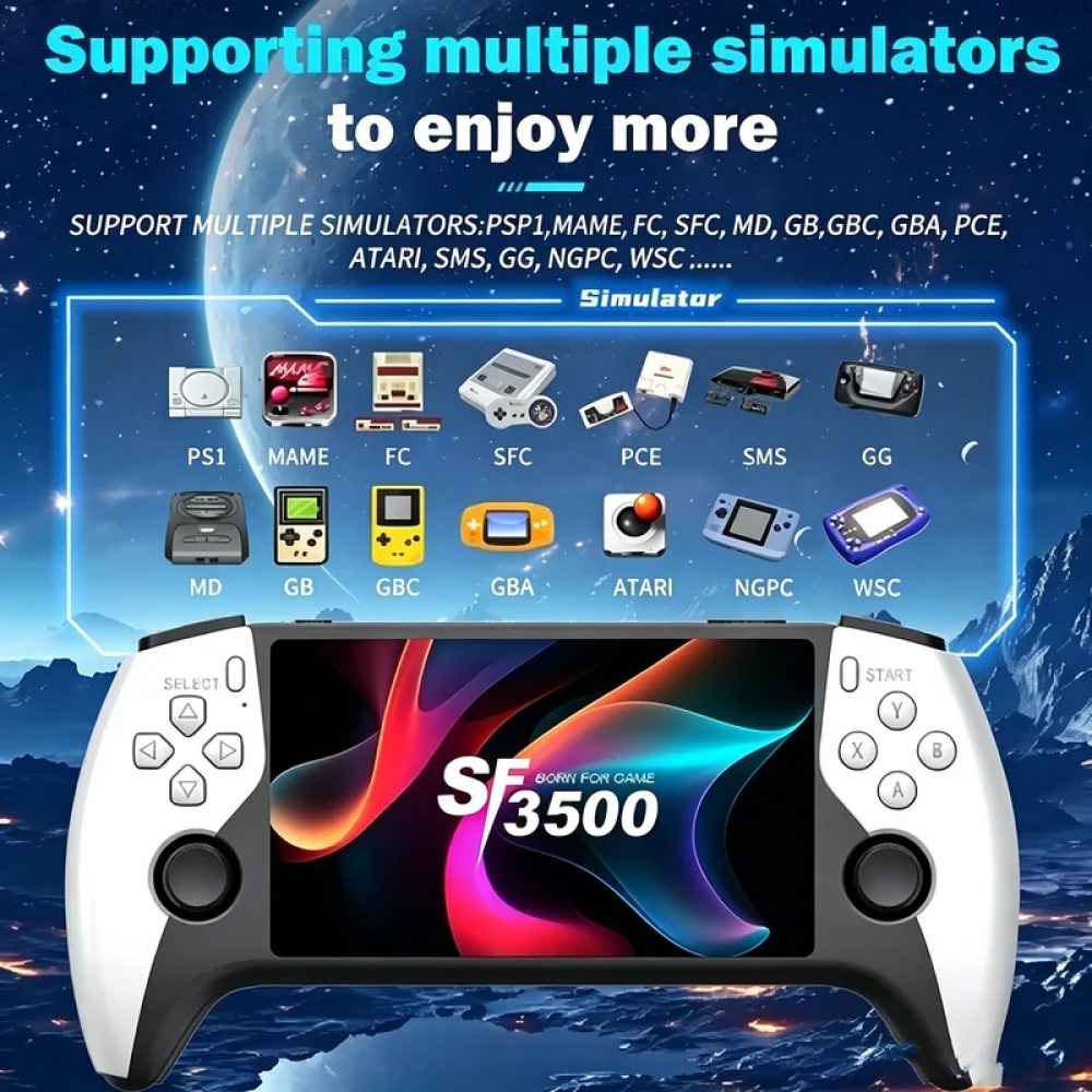 Q21 Gaming Console - SF3500 5인치 휴대용 게임 콘솔 (PS1,