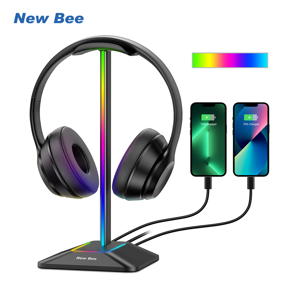 새로운 Bee Z8 RGB 헤드폰 스탠드 홀더(2개의  - Gaming Console Desk 리뷰 및 가격