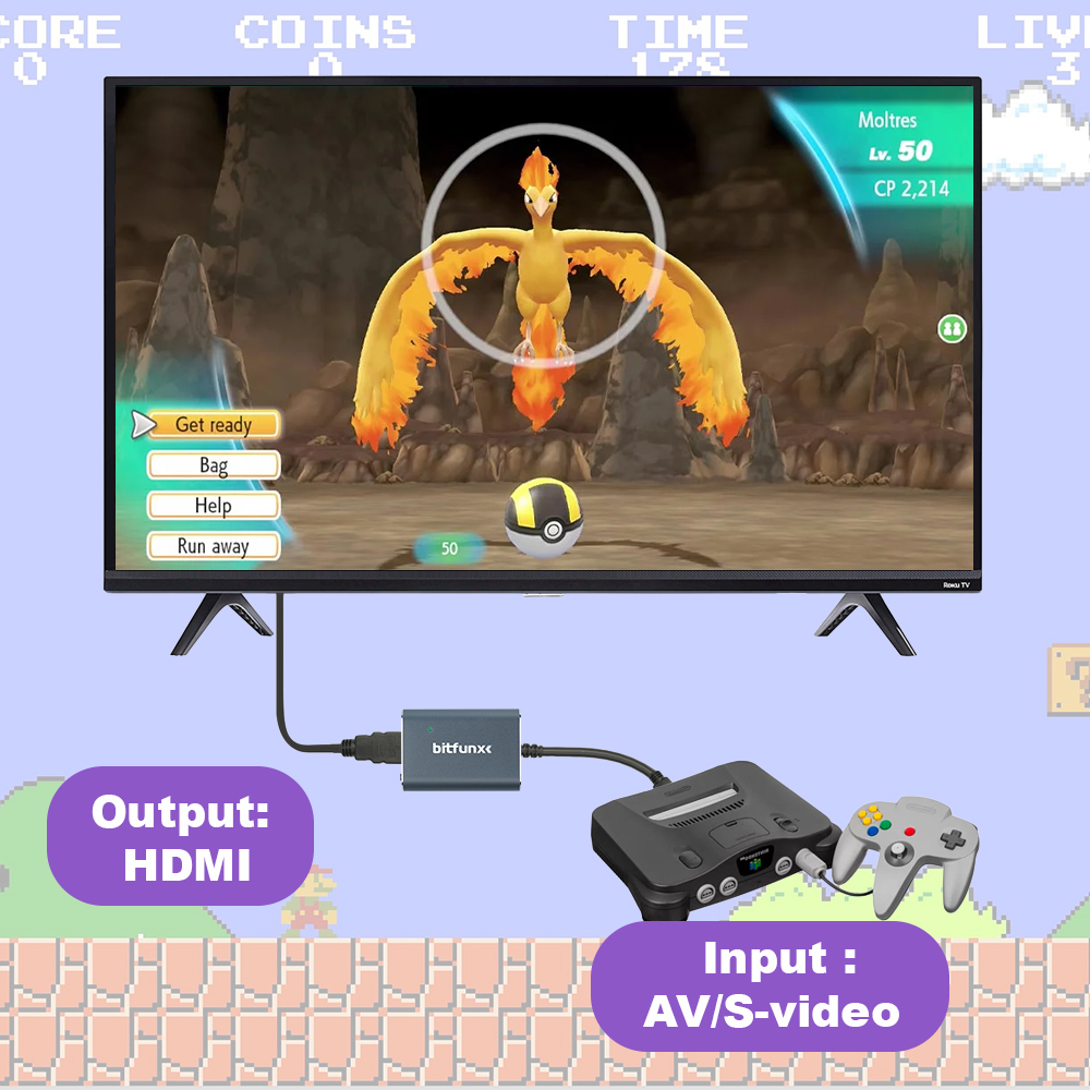 Bitfunx 720P Svideo/AV-HDMI 어댑 - Gaming Console Retro Handheld 리뷰 및 가격
