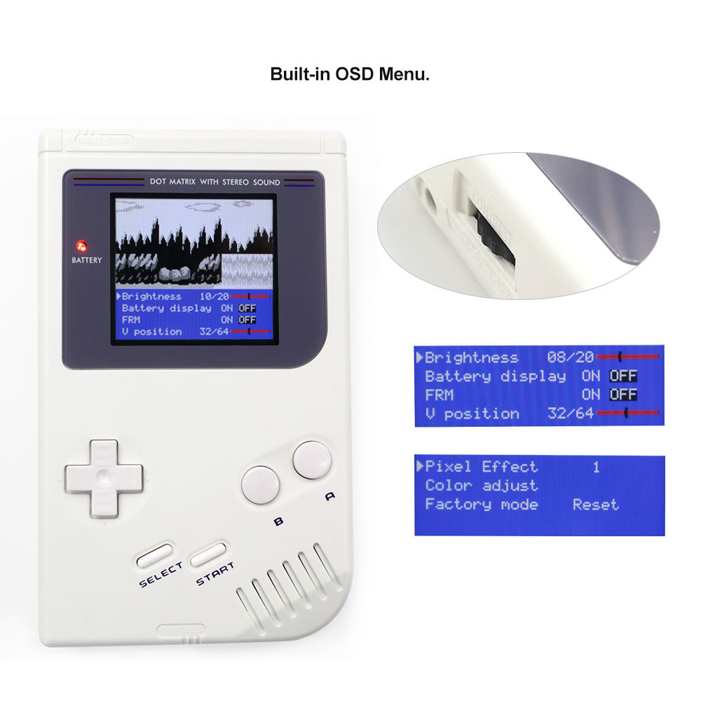 36가지 색상 변환 모드 RIPS 스크린 GBO DMG - Gaming Console Gp Pro 리뷰 및 가격