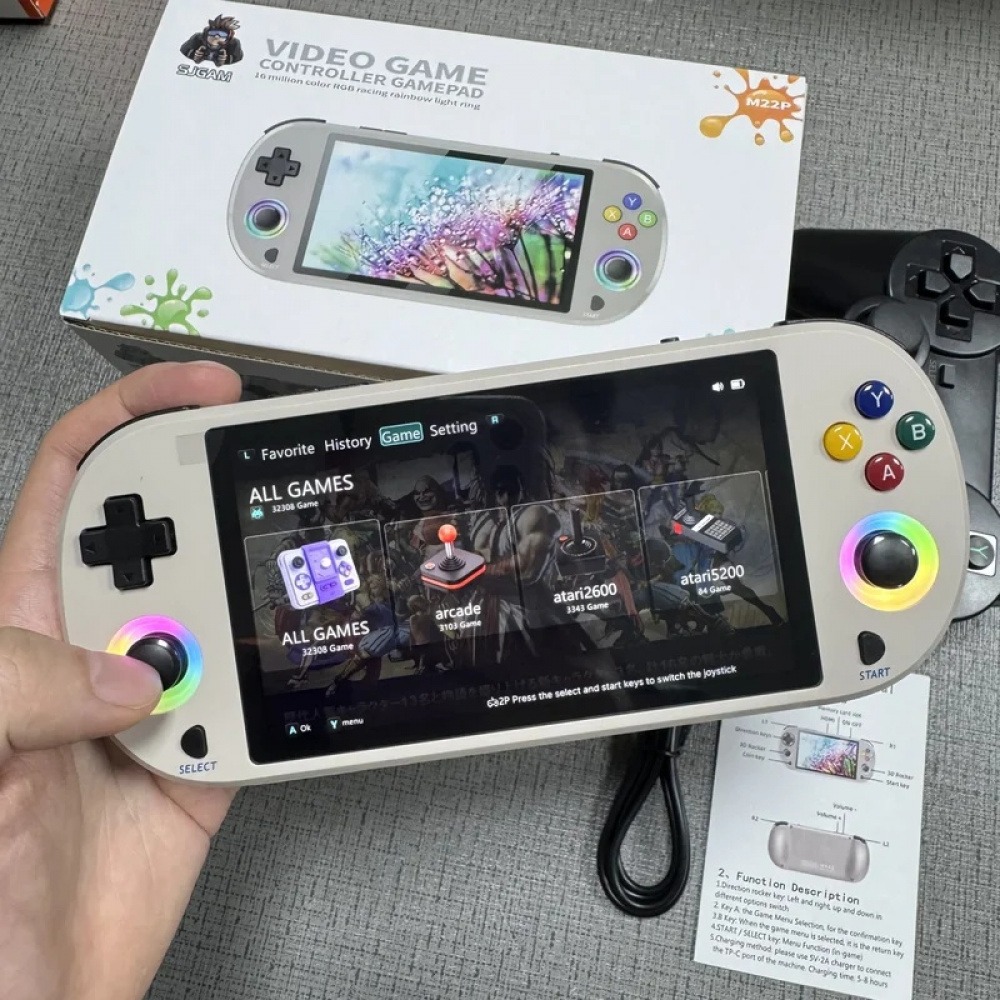 M22 프로 레트로 휴대용 게임 콘솔 5.0인치 HD  - Q21 Gaming Console 리뷰 및 가격