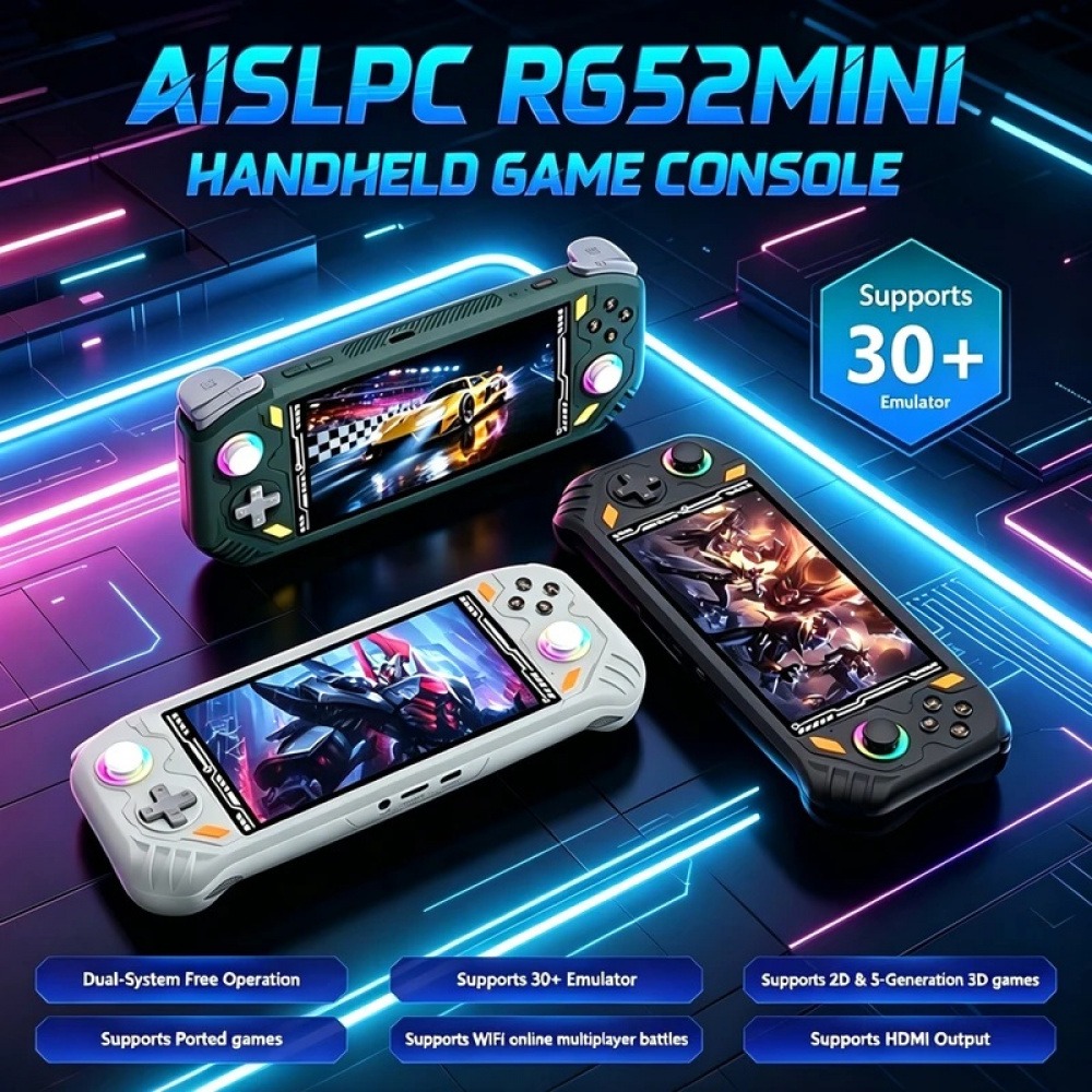 RG52 미니 레트로 휴대용 게임 콘솔 EmuELEC& - Q21 Gaming Console 리뷰 및 가격