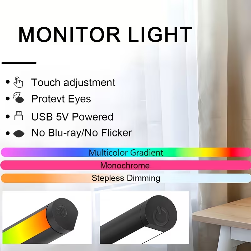 컴퓨터 모니터 스크린 라이트 바 LED 데스크 램프 모 - Gaming Console Desk 리뷰 및 가격